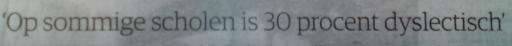 30 dyslectisch